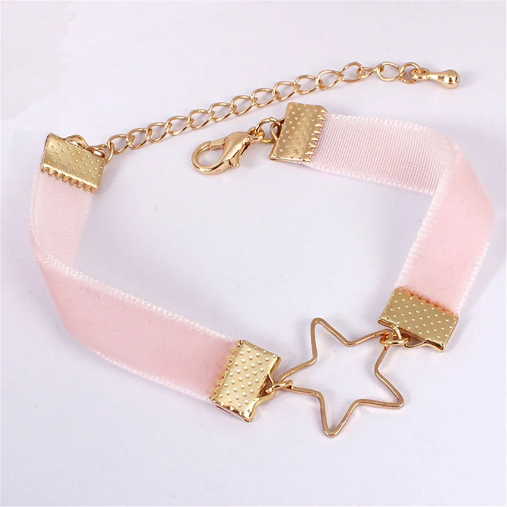 

Soft warm color series Pentagram pink ribbon bracelets 2019 free shipping accessories wholesale Europe America