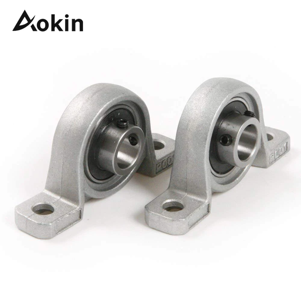 

2Pcs KP08 KP000 KP001 KP000 Bore Ball Bearing Pillow Block Mounted Support Caliber Zinc Alloy Mounted Pillow Block 8/10/12/20mm