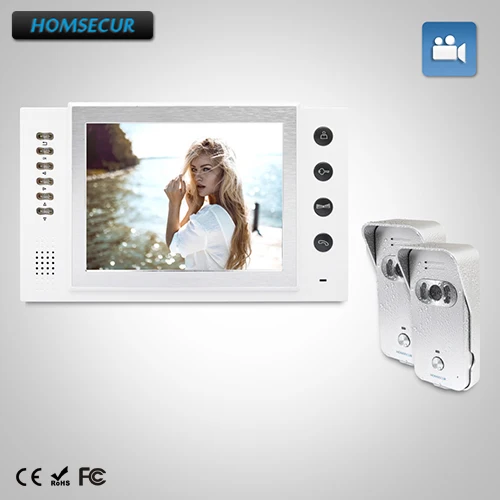 

HOMSECUR 8" Video Door Entry Security Intercom+Silver Camera for Home Security TC021-S + TM801R-W