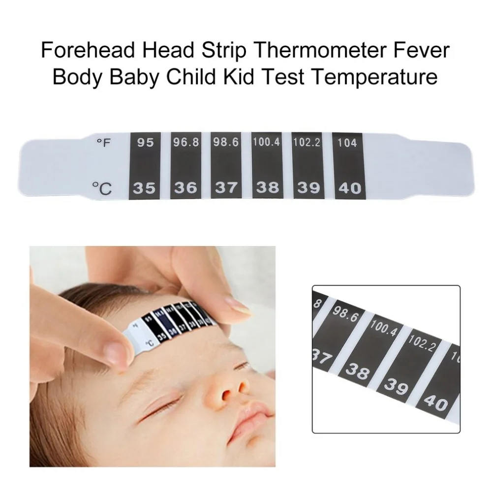 OUTAD 5pcs or 1pcs x Forehead Head Strip Thermometer Fever Body Baby