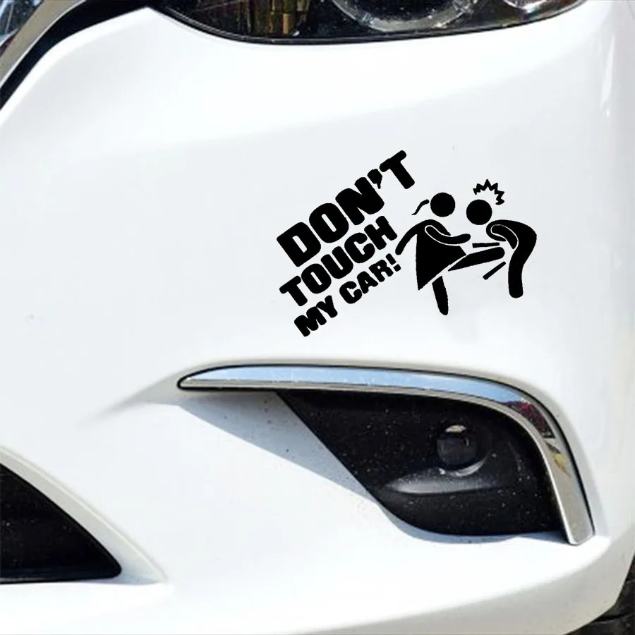 

15*9cm Warning Car Styling Funny Safety DO NOT TOUCH MY CAR Vinyl Motorcycles Decals