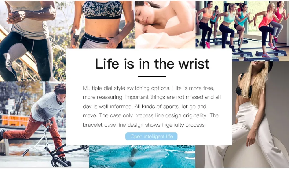 Smart band Men Women Blood Pressure Waterproof Color Screen Sports Smart Bracelet Heart Rate Monitor Smart Watch PK C1plus M 4