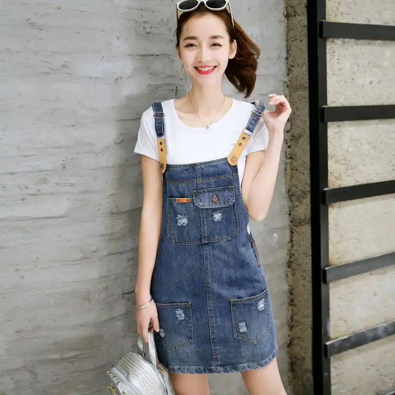 denim skirt overalls