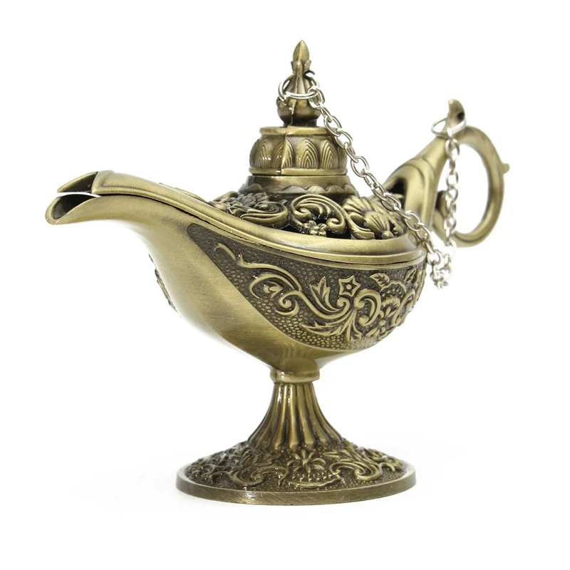 KiWarm традиционная выдалбливающая сказочная Волшебная Лампа Алладина чайник лампа джинна винтажная ретро-игрушка для домашнего декора украшения