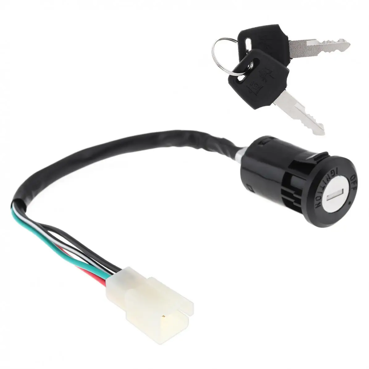 

4 Wires Tap Lock Electric Door Lock The Ignition Switch with 2 Keys Support Motorcycle /Bike/ Scooter /ATV / Go Kart for CG125