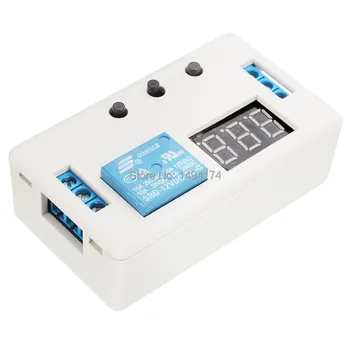 

WQScosea Q8S-116 LED 12V DC Multifunction Self-lock PLC Automation Relay Cycle Delay Time Timer Module With Case