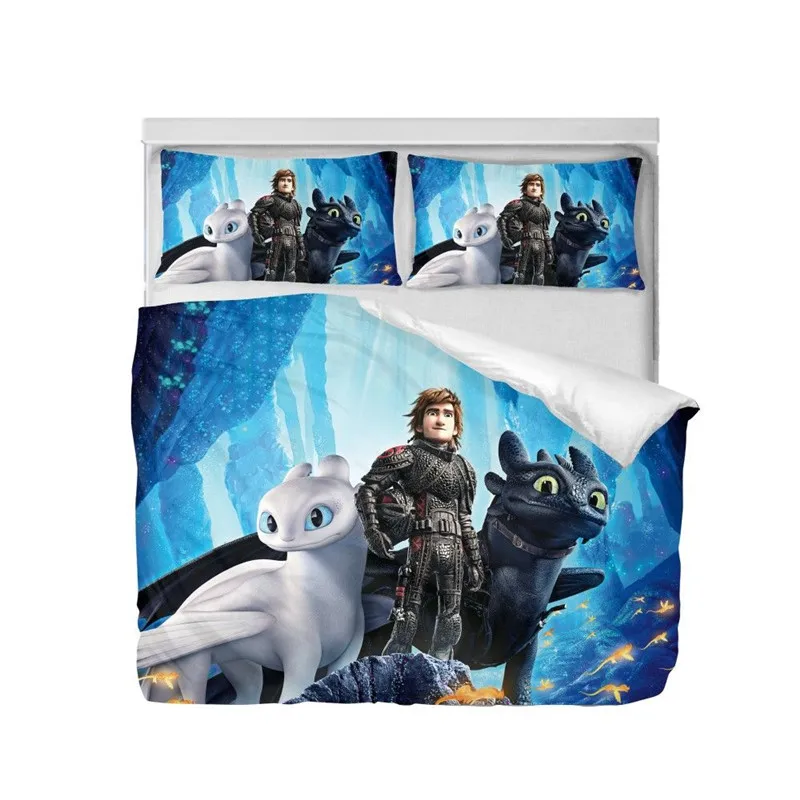 طقم سرير الكرتون كيفية تدريب الخاص بك التنين Nigjt غضب 3D الطباعة أغطية لحاف الملكة حجم مزدوج ديكور غرفة نوم طقم سرير 3 قطعة طقم سرير الكرتون كيفية تدريب الخاص بك التنين Nigjt غضب 3D الطباعة أغطية لحاف الملكة حجم مزدوج ديكور غرفة نوم طقم سرير 3 قطعة