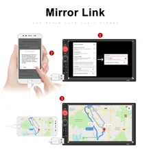 Multimedia 2 Din autoradio Generale 7 ”pollici A CRISTALLI LIQUIDI di Tocco Dell’automobile Dello Schermo di Radio 2din Player Bluetooth stereo con Videocamera vista posteriore dash