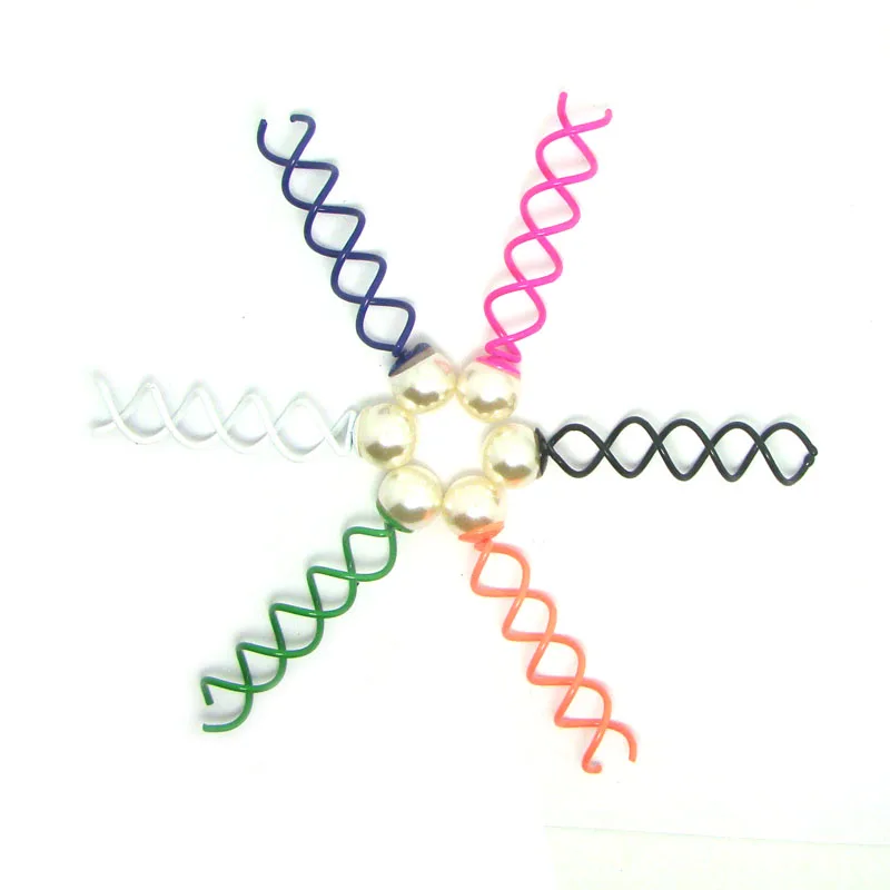 Non Scratch 6neon Colors Round Tips Spiral Bobby Hair Pins Spin