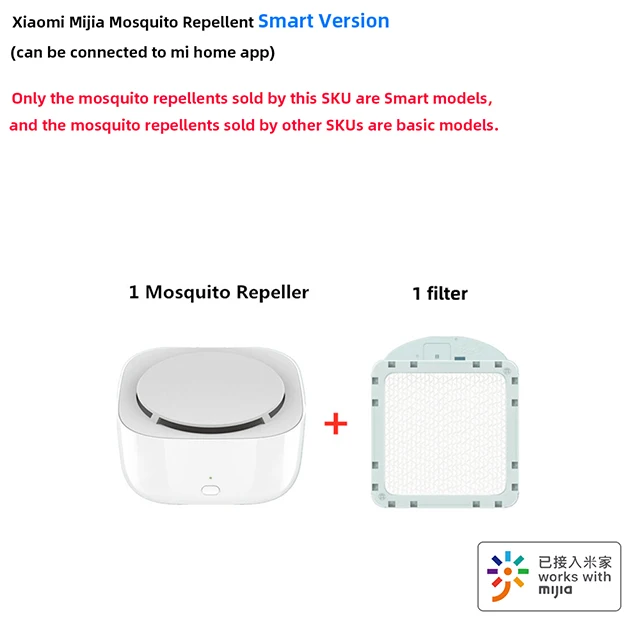 Xiaomi Mijia комаров убийца функция времени без нагрева вентилятор Drive Volatilization отпугиватель насекомых Indoor применение без батарея - Цвет: Set 4  Smart Version
