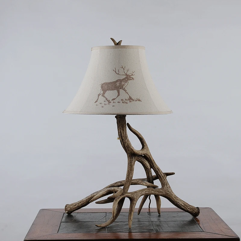 American Country Resin Lights Antler Chandelier Europe Deer Horn Chandeliers Lighting Fixture LED Vintage Lightings