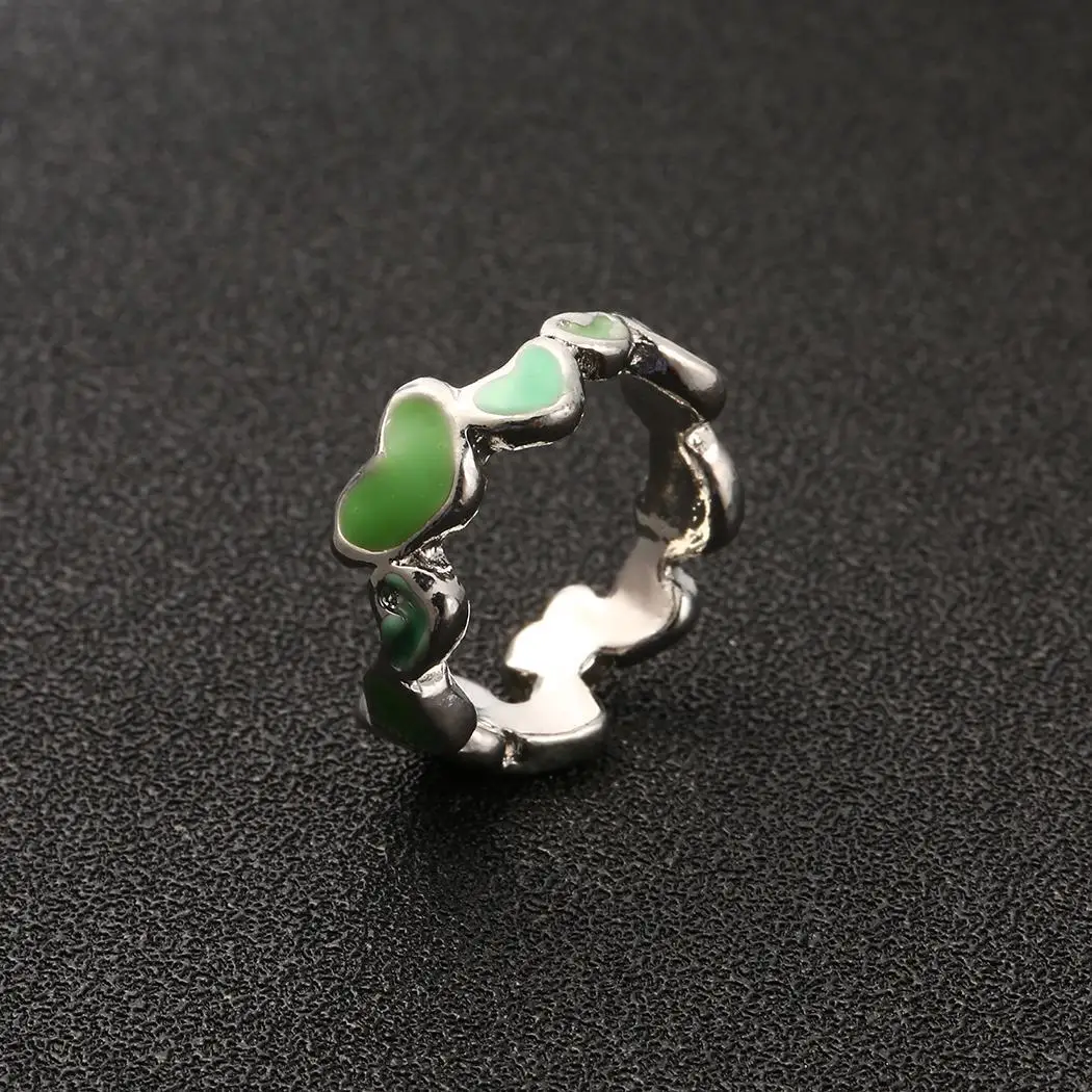 Fashion Hearts Shape Rings Women Plastic Alloy Gemin Rings from