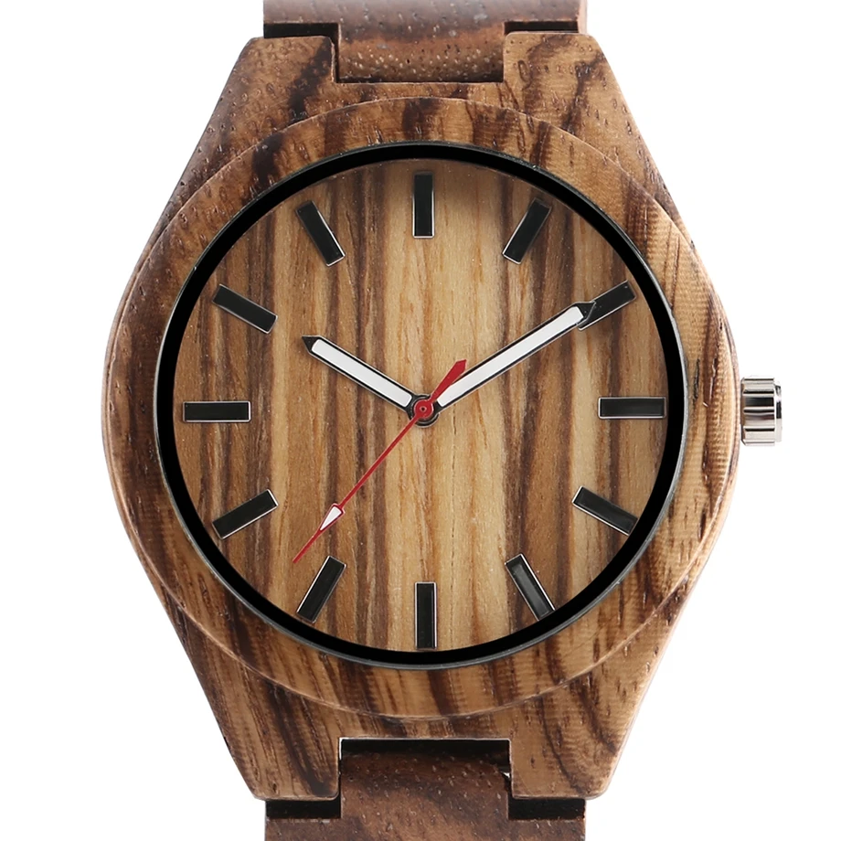 Полная Полоса бамбуковые деревянные мужские наручные часы природа деревянный ремешок складной застежка кварцевые мужские часы ручной работы деревянные часы Подарки для мальчика