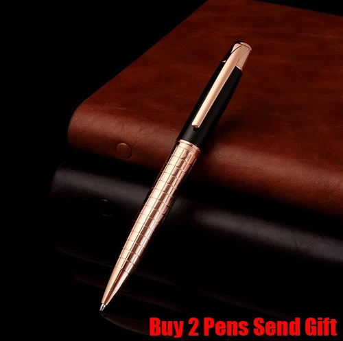 Роскошная Шариковая ручка для бизнеса, хорошее качество, металлическая ручка для письма, купить 2 ручки, отправить подарок - Цвет: Rose