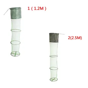 

4 Layers Fishing Cage Collapsible Fishing Basket Dip Net to Keep Fish Alive in the Water Fishing Accessories Tool 1.2/1.5M