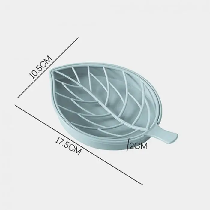 Креативные двухслойные сливная тарелка для мыла противоскользящие листья в форме аксессуары для ванной комнаты SKD88
