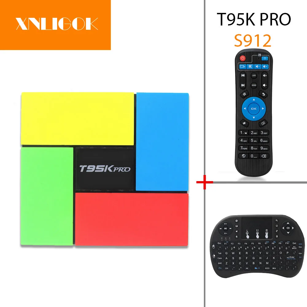 

Amlogic S912 T95K PRO Smart TV box 2G 16G Android 7.1 Octa Core cortex-A53 WIFI KD 4K H.265 VP9 HD2.0 Set Top Box