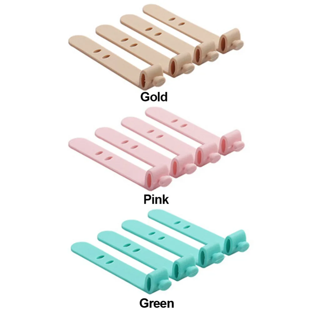 

4Pcs Soft Silicone Magnetic Cable Organizer Key Cord Wire Earphone Storage Holder Clips Cable Winder