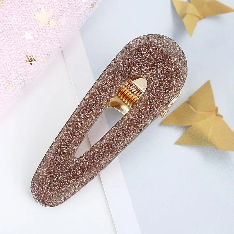 YAOLOGE 38 Style Sweet Women Girls Acrylic Geometric Rectangle Hair Clips Tin Foil Sequins Hairpins Barrettes Headbands Headwear - Цвет: H165