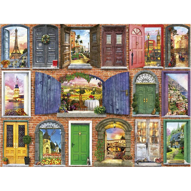 

diamond embroidery Door Landscape DIY Diamond Painting Cross Stitch Diamond Mosaic pattern puzzle picture home decoration gifts