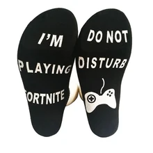Men/Women cotton Socks street hip hop socks Unisex bottom with funny words “IAM playing fortnite, DON’T DISTURB”