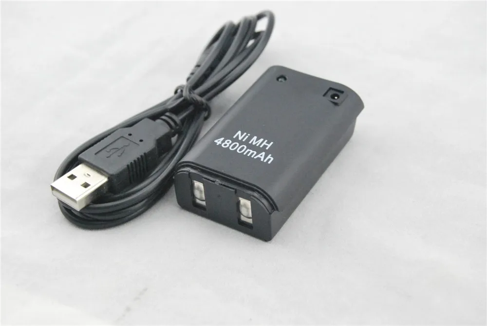 USB Charging Battery 4800mAH For Xbox 360 Controller Black/White