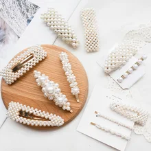 Женская жемчужная заколка KMVEXO, заколка для волос из искусственного жемчуга