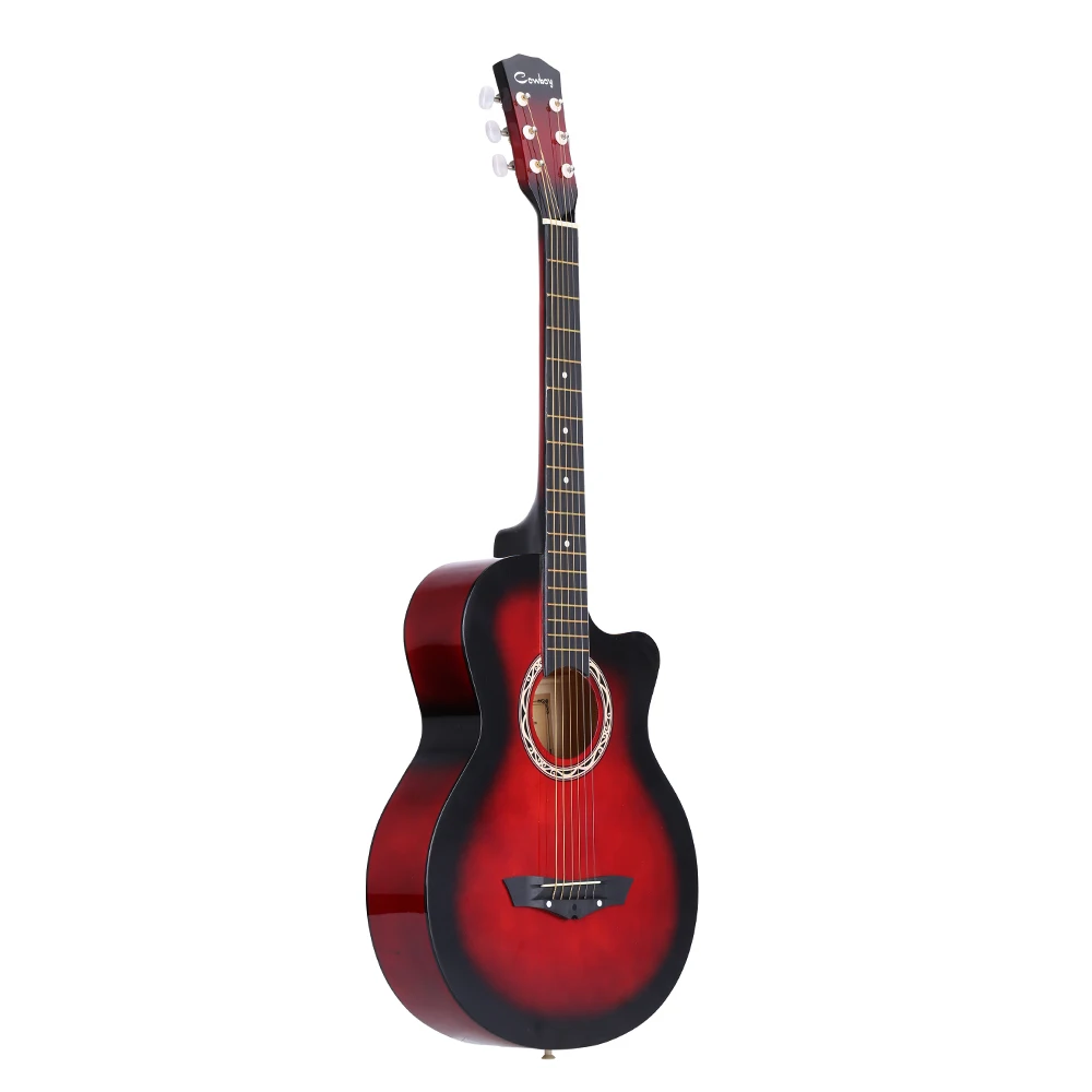 Высокое качество 3" гитара Акустическая гитара для игры в стиле фолк липа 6-гитара для студентов цвет: черный, синий красный фиолетовый по желанию
