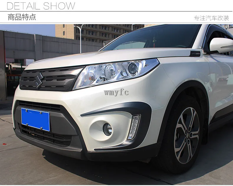 Передний противотуманный светильник, декоративная наклейка для Suzuki Vitara- ABS, для кузова автомобиля, боковые молдинги, боковая дверь, декор для автомобиля