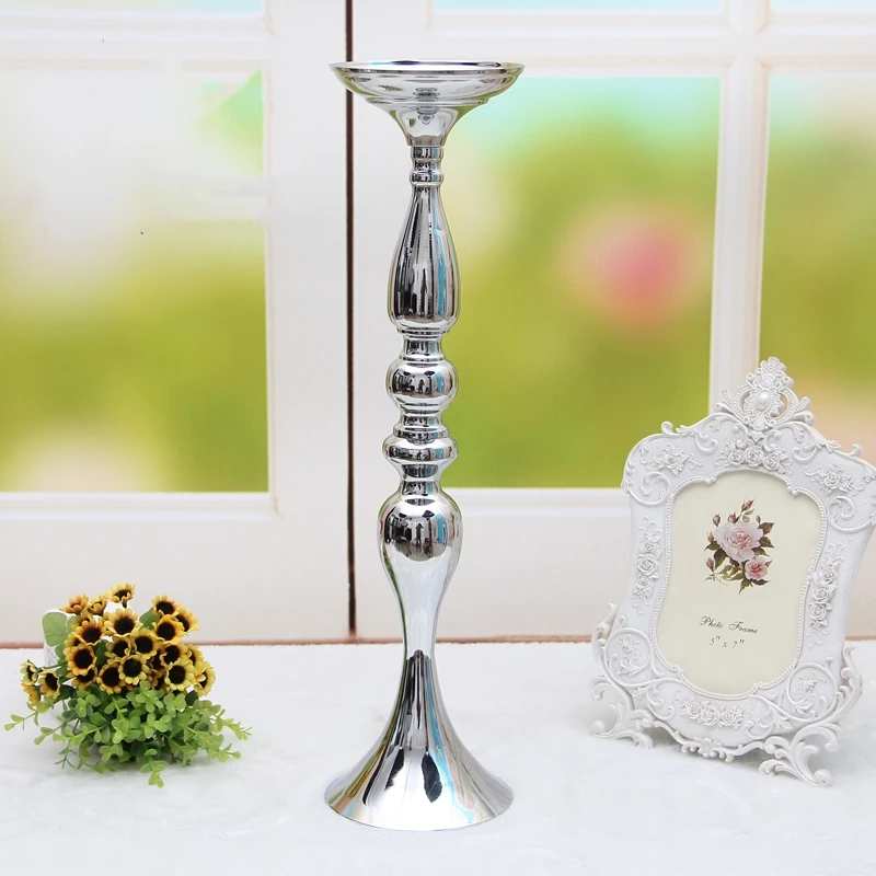 

Wedding Table Centerpiece Event Road Lead Candle Stands 3 Colors Metal Candle Holders Flower Vase Rack Candle Stick