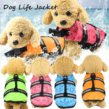 

Dog Life Jacket Puppy Rescue Swimming Wear Safety Clothes Vest Swimming Suit Outdoor Pet Float Doggy Vests Ropa Perro