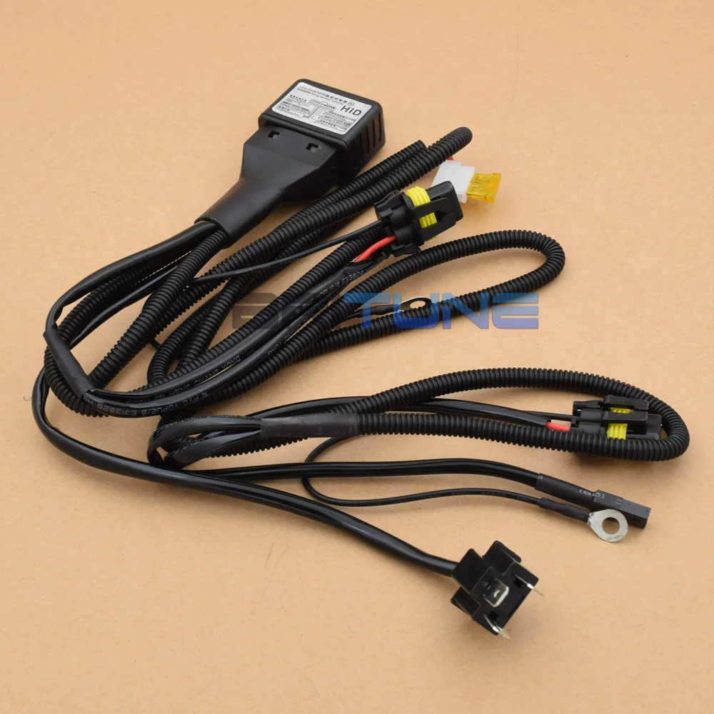 1 قطعة 12 V 35 W/55 W H4 H4-3 9003 تتابع تسخير مع الصمامات موصل HID ثنائية جهاز عرض مزود بإضاءة زينون عدسة عالية منخفضة تحكم كابل الأسلاك