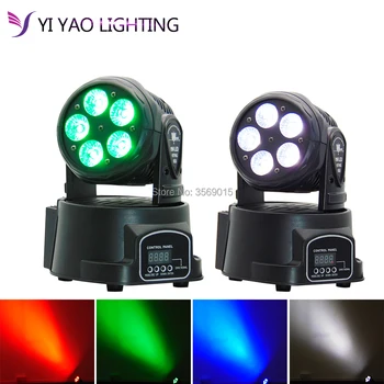 

2pcs/lot Led 5x15w Wash LED RGBWA+UV 6in1 Mini Moving Head Light Disco Party Stage Lighting