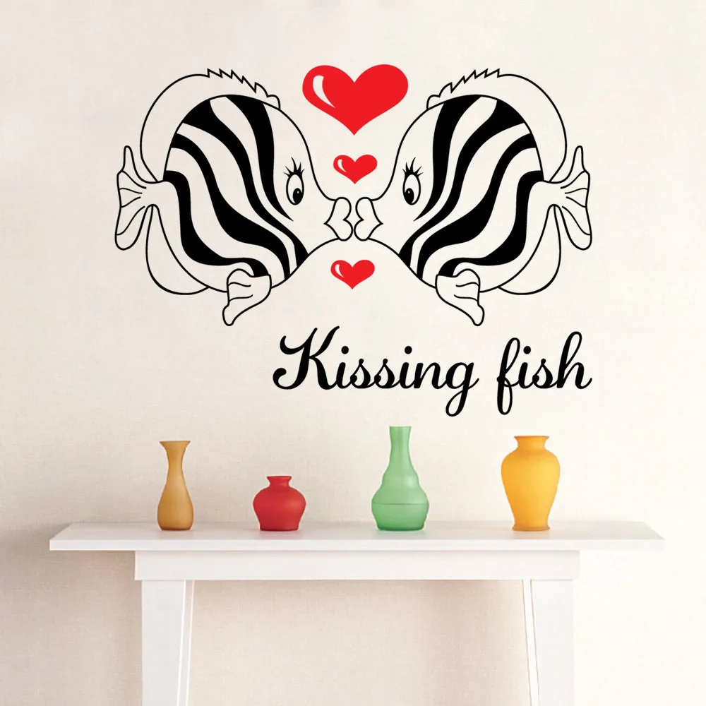 New Style Diy Kissing Fish Wall Stickers Pvc Kissing Fish Decor with Famous kissing fish home decor – Best Image Source