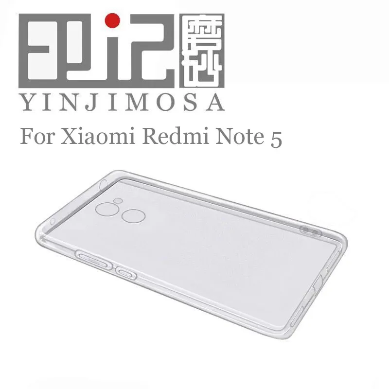 YINJIMOSA 2 шт. наборы прозрачный телефон чехлы для Xiaomi Redmi Note 5 случае мягкая задняя крышка корпуса для Redmi note5 принципиально сумка