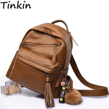 Модный рюкзак для мамы, повседневная школьная сумка, винтажный женский рюкзак для ноутбука с кисточками, женская сумка на плечо с милым медведем и помпоном