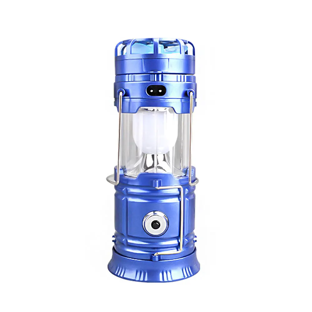 Портативный USB Солнечный светодиодный вентилятор Фонари открытый свет Многофункциональный навес лампы авто зарядки для кемпинга Пеший Туризм аварийный фонарик - Цвет: Blue