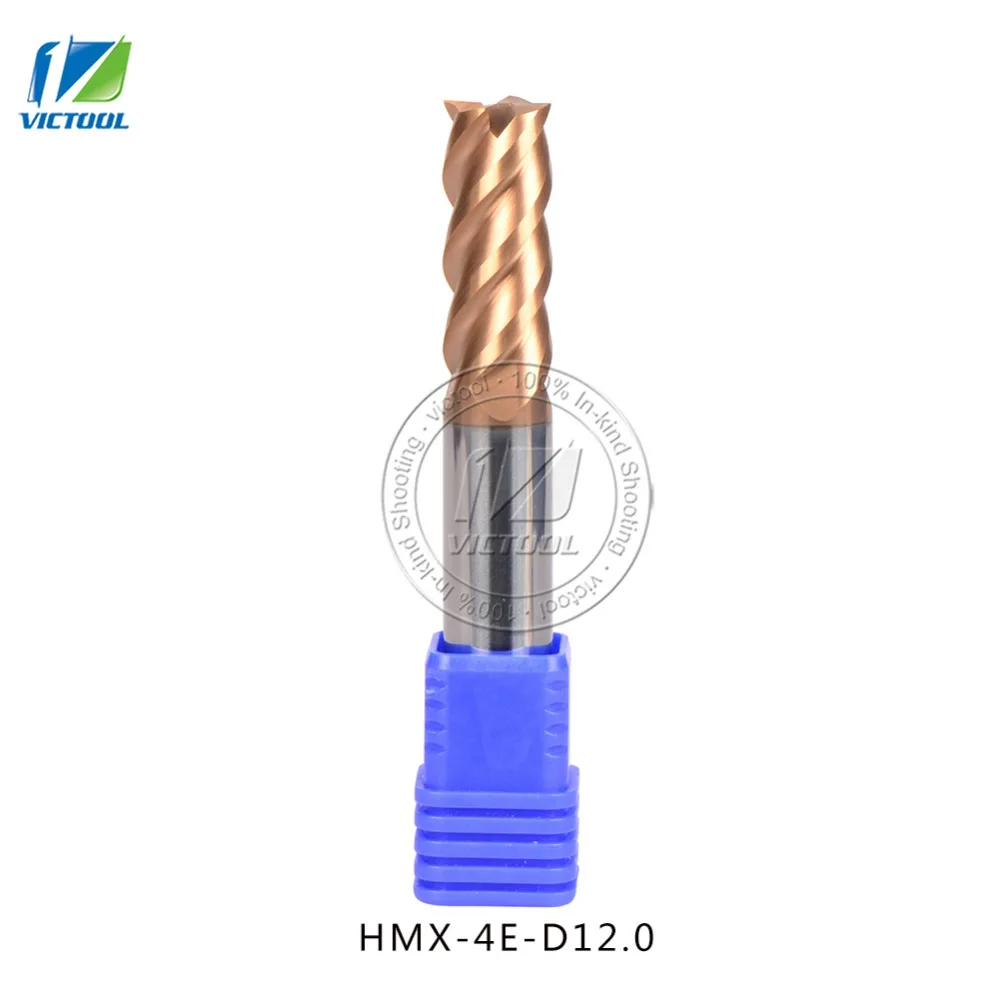 

high-hardness steel machining series ZCC.CT HMX-4E-D12.0 Solid carbide 4 flute flattened end mills with straight shank