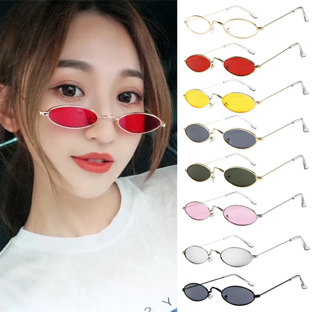 

cat eye shade for women Mens sunglasses brand Retro Small Oval Sunglasses Metal Frame Shades Polarized Driving Eyewear #L3$