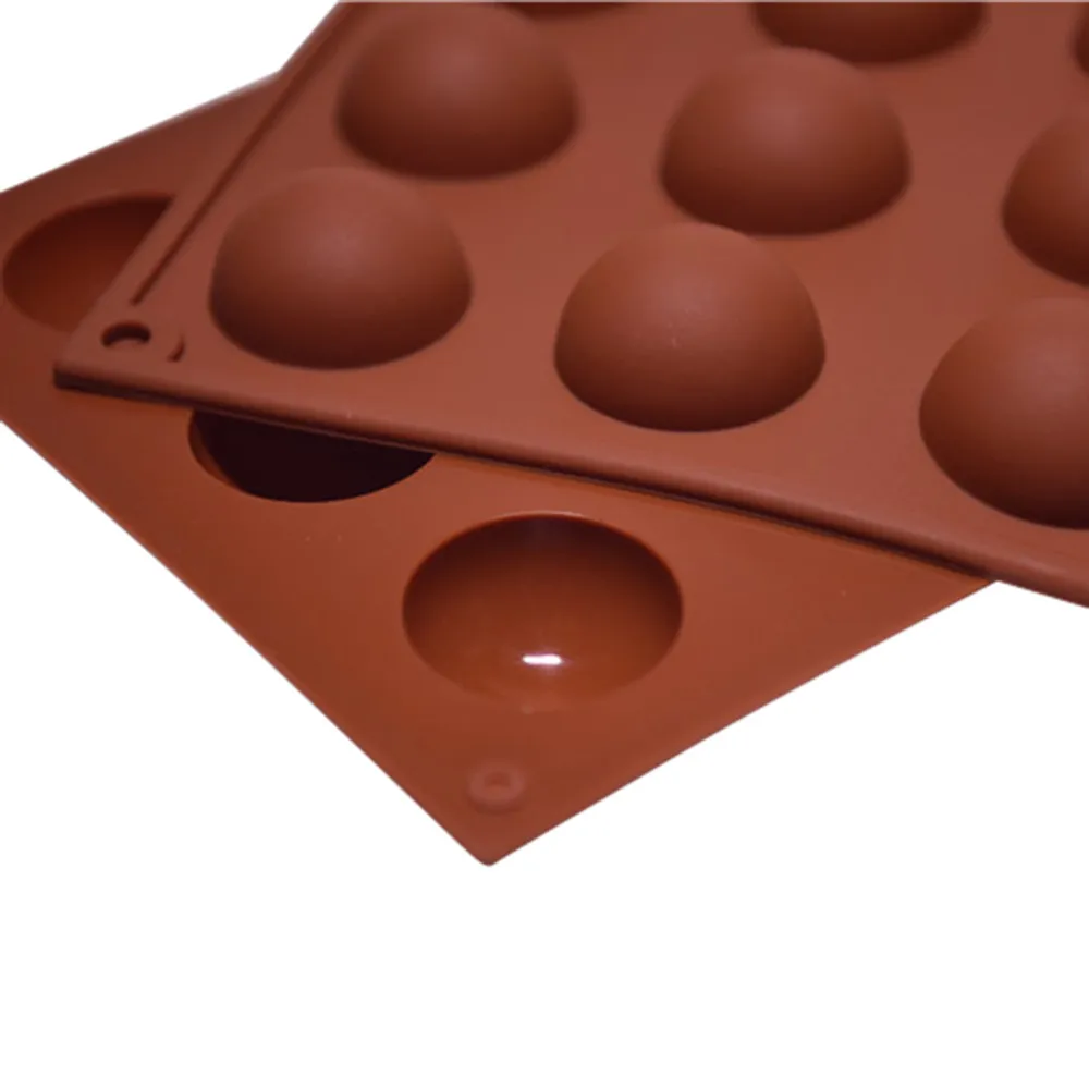 Силиконовый 15 полости полушарие лимонный шоколад торт выпечка кексов кухонная форма для самостоятельной готовки инструменты