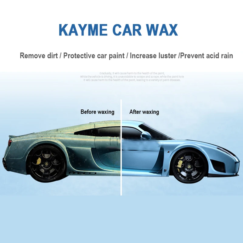 Kayme car solid wax paint care protection scratch repair wax polish for clear auto coating nano pol