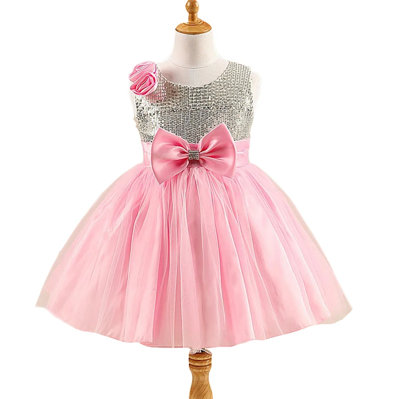 

New summer girls full dresses Sequin princess ballgown dress sleeveless party dress vestido de fiesta infantil