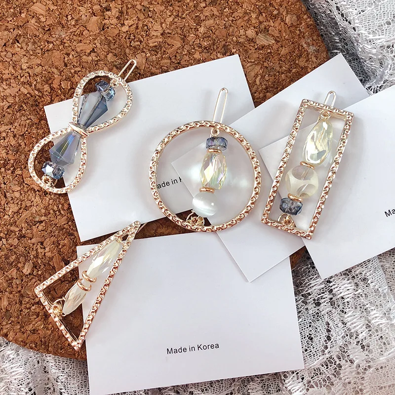

New Simple Rhinestone Hair Clip Fashion Headband For Women Hair Claw Small Hair Clip Jewelry Accessories