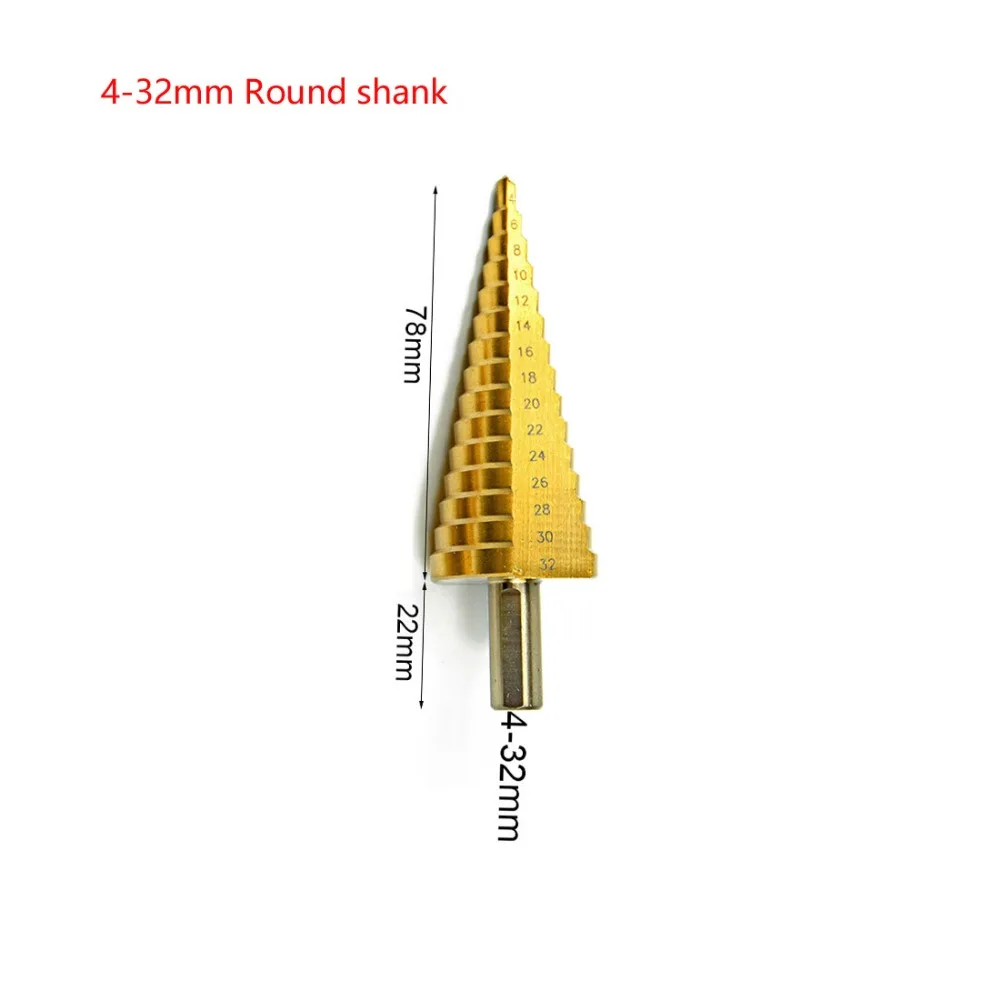 HSS сталь титановые ступенчатые сверла 3-12 мм 4-12 мм 4-20 мм ступенчатые конусные режущие инструменты сталь Деревообработка Дерево Металл сверление