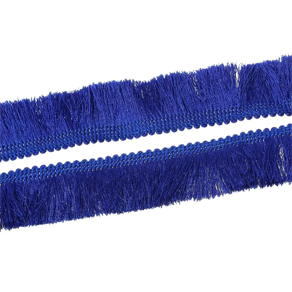 DoreenBeads Terylene Fringe Tassel Trim Thick Royal Blue 25.0mm(1"),2 M