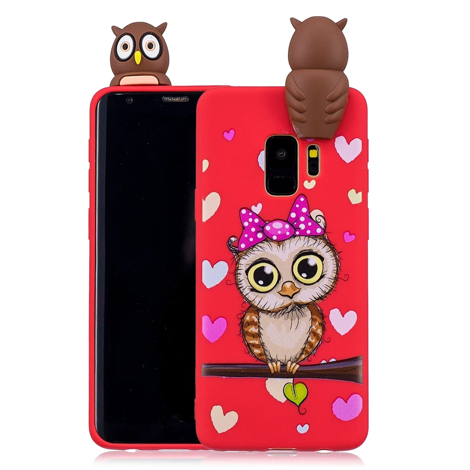 Новый 3D экран для J3 J5 J7 A3 A5 A7 2017 2018 S6 s7 S8 Note8 edge plus чехол Сова мягкий телефона samsung galaxy