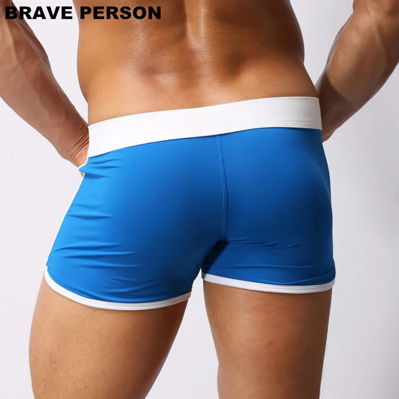 BRAVE PERSON Summer Hot Shorts Men Beachwear Shorts Men Sportwear Beach Board Shorts Smooth Soft Shorts Men Swim Trunks — view 4