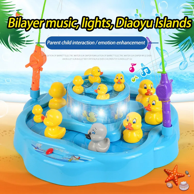 

Baby electric duck fishing toy set suit children magnetic children puzzle toy 3-6 years old The best gift for children