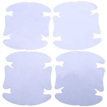 

4Ps Adhesive Car Styling Door Handle Scratch Protective Universal Automobile Shakes Resistant Cover Car Sticker Films Protector