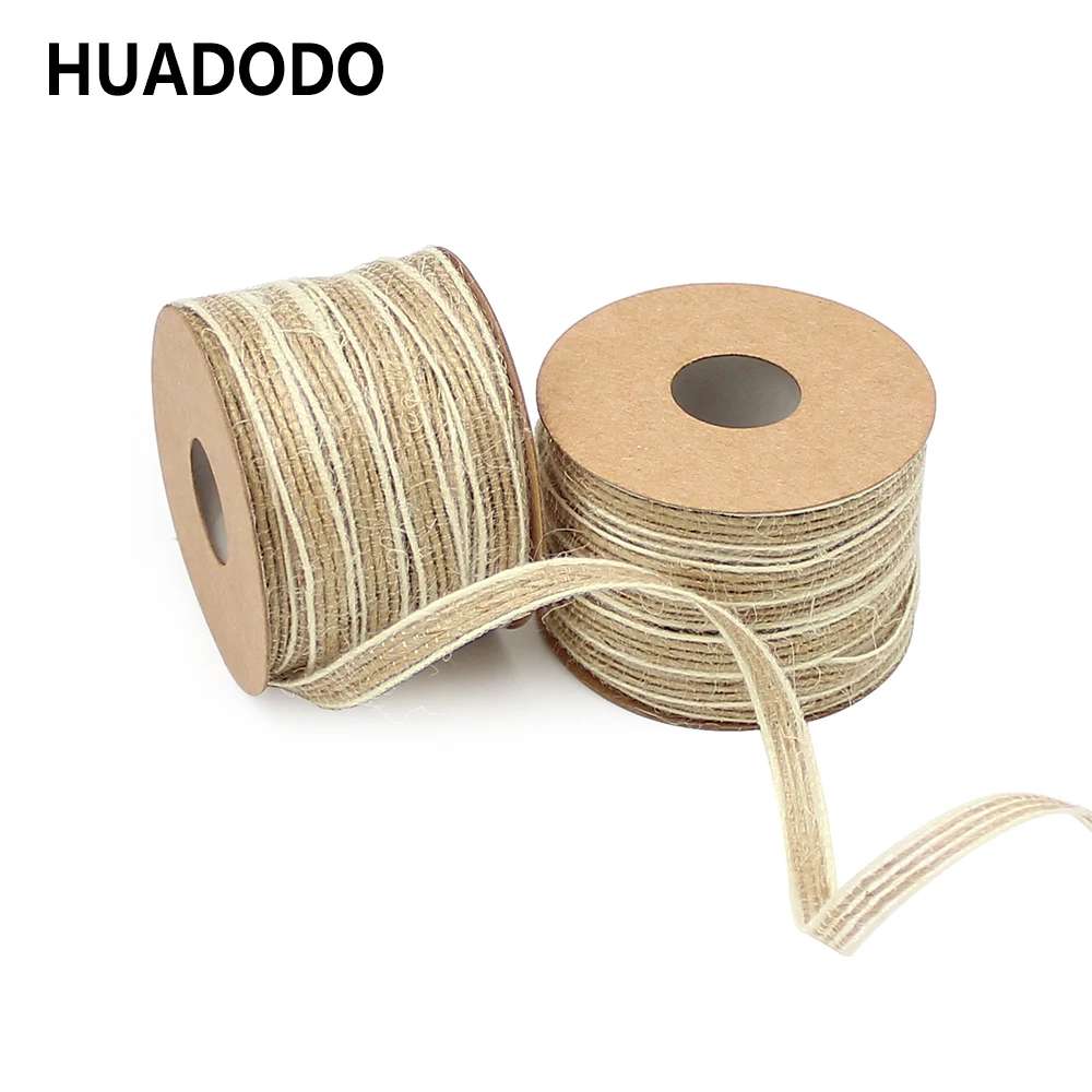 HUADODO 5 мм 10 метров натуральная конопляная лента джутовые ленты для ручной работы